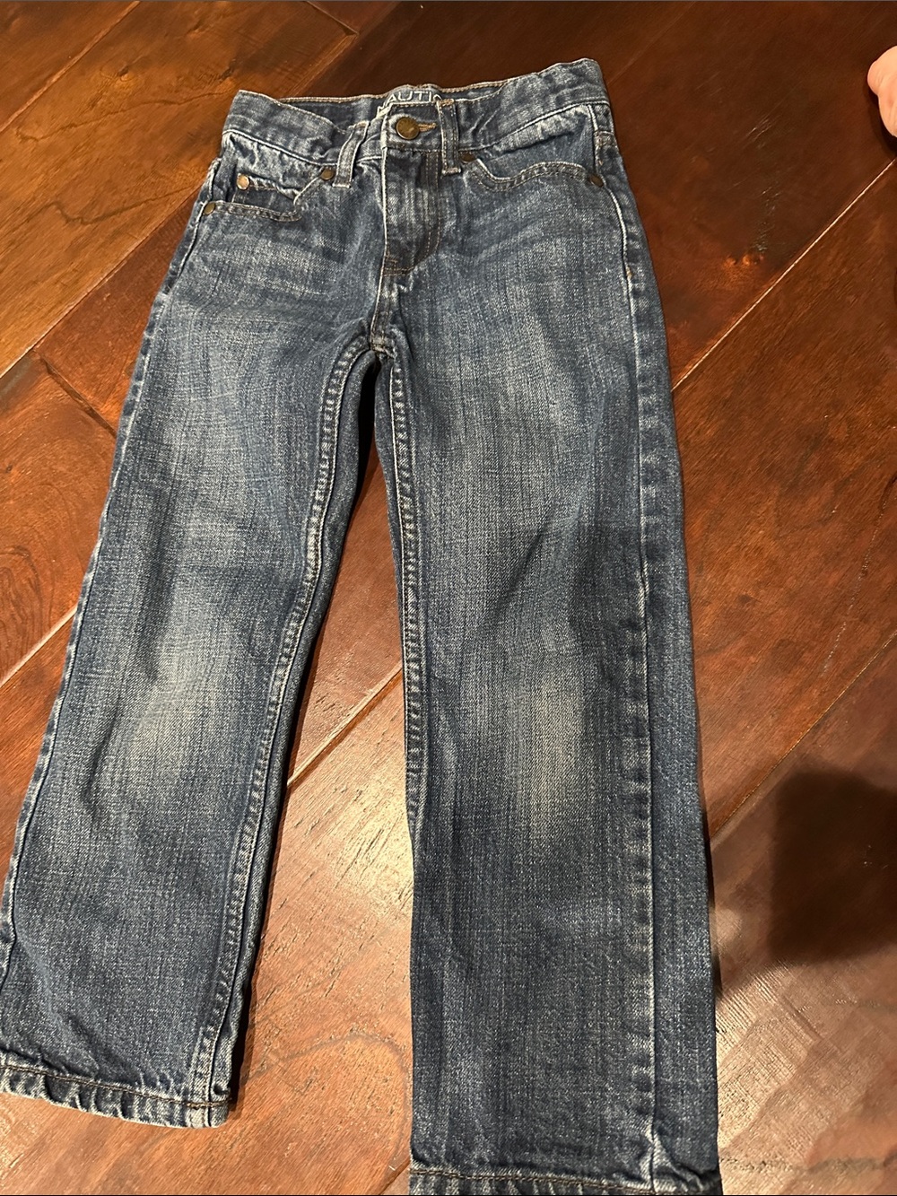 Nautica Boys' Straight Leg Blue Jeans